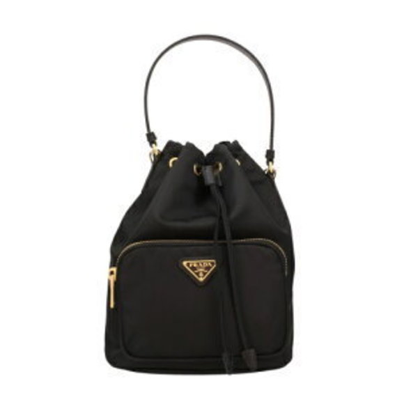Prada Shoulder Bag Triangle Black V UOO NERO - Picture 1 of 8